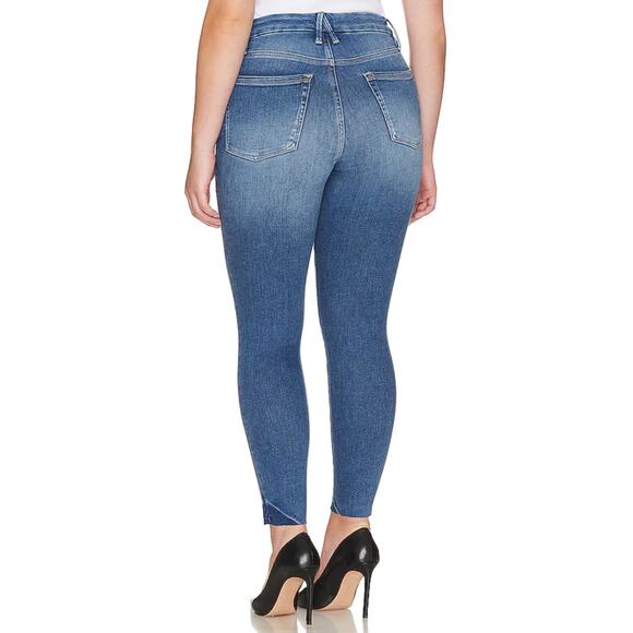 Good American Always Fits Good Legs Crop in Indigo384 size 28-32 - Picture 3 of 13